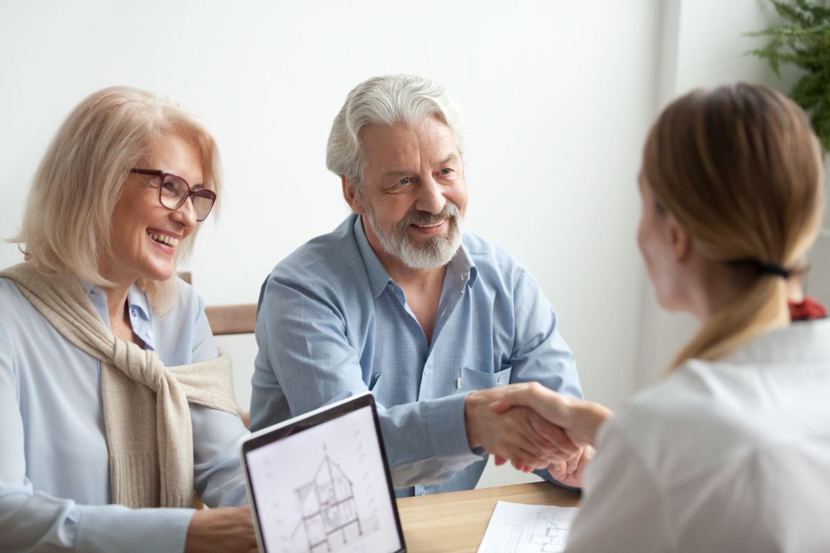 A consultation with clients at the kitchen table